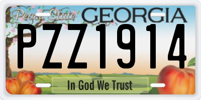 GA license plate PZZ1914
