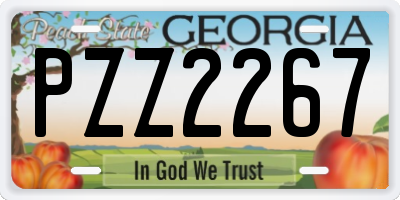 GA license plate PZZ2267