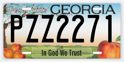 GA license plate PZZ2271