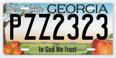 GA license plate PZZ2323