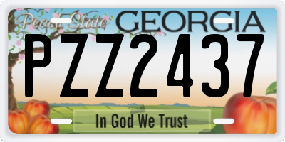 GA license plate PZZ2437