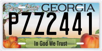 GA license plate PZZ2441