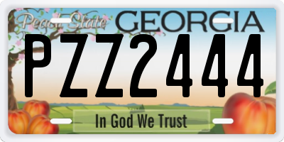 GA license plate PZZ2444