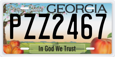 GA license plate PZZ2467