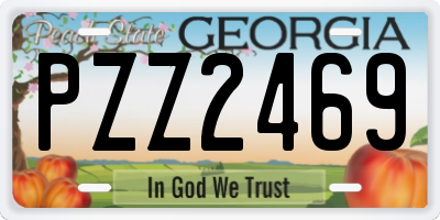 GA license plate PZZ2469