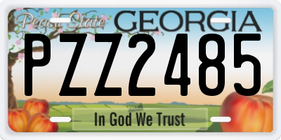 GA license plate PZZ2485