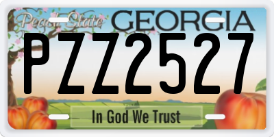 GA license plate PZZ2527