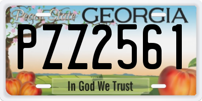 GA license plate PZZ2561
