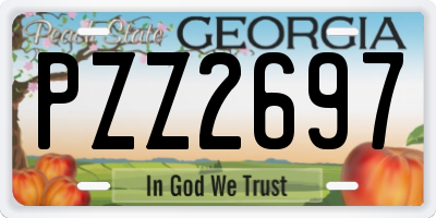 GA license plate PZZ2697