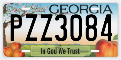 GA license plate PZZ3084