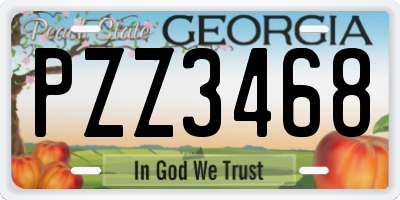GA license plate PZZ3468