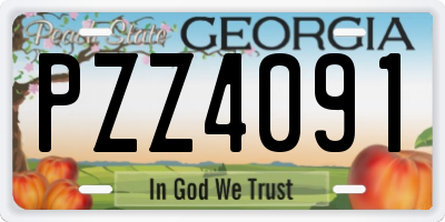 GA license plate PZZ4091