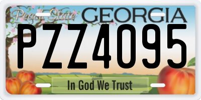 GA license plate PZZ4095