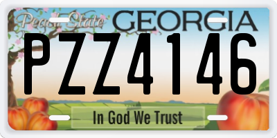 GA license plate PZZ4146