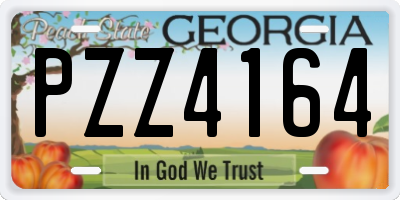 GA license plate PZZ4164