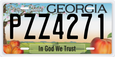 GA license plate PZZ4271