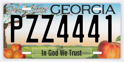 GA license plate PZZ4441