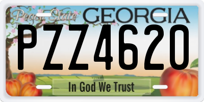 GA license plate PZZ4620