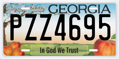 GA license plate PZZ4695