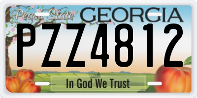 GA license plate PZZ4812