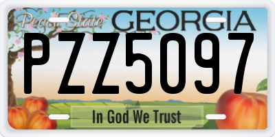 GA license plate PZZ5097