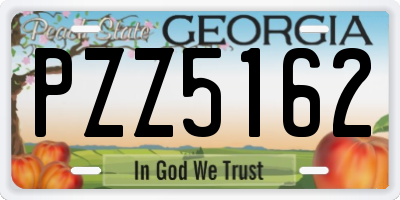 GA license plate PZZ5162