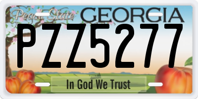 GA license plate PZZ5277