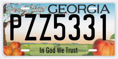GA license plate PZZ5331