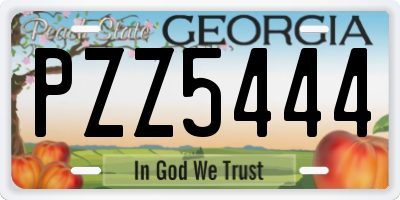 GA license plate PZZ5444