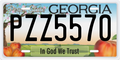 GA license plate PZZ5570