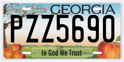 GA license plate PZZ5690