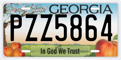 GA license plate PZZ5864