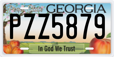 GA license plate PZZ5879