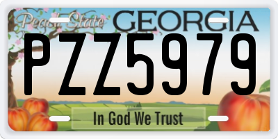 GA license plate PZZ5979