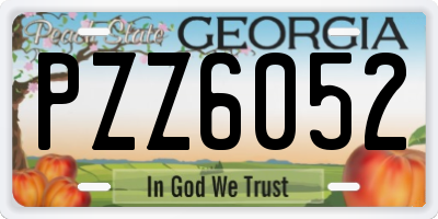 GA license plate PZZ6052