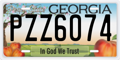GA license plate PZZ6074