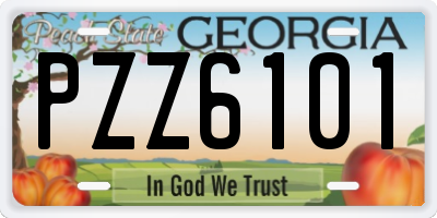 GA license plate PZZ6101