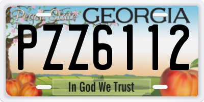 GA license plate PZZ6112