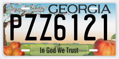 GA license plate PZZ6121