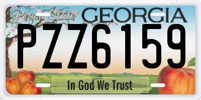 GA license plate PZZ6159
