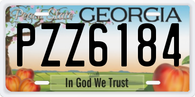 GA license plate PZZ6184