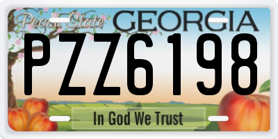 GA license plate PZZ6198
