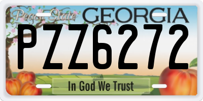 GA license plate PZZ6272