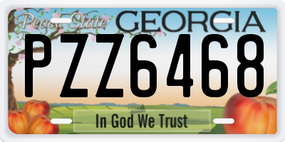 GA license plate PZZ6468