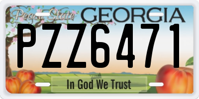 GA license plate PZZ6471