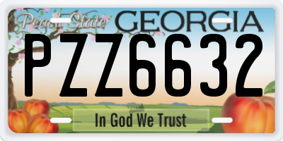 GA license plate PZZ6632