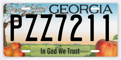 GA license plate PZZ7211