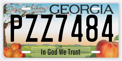 GA license plate PZZ7484