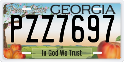 GA license plate PZZ7697
