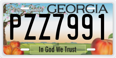 GA license plate PZZ7991